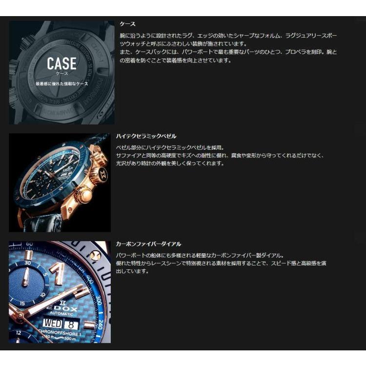クロノオフショア-1 国内正規品 エドックス クロノオフショア1 腕時計