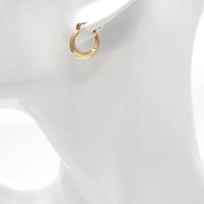 ウノアエレ UNOAERRE K18イエローゴールド フープピアス イタリー製  