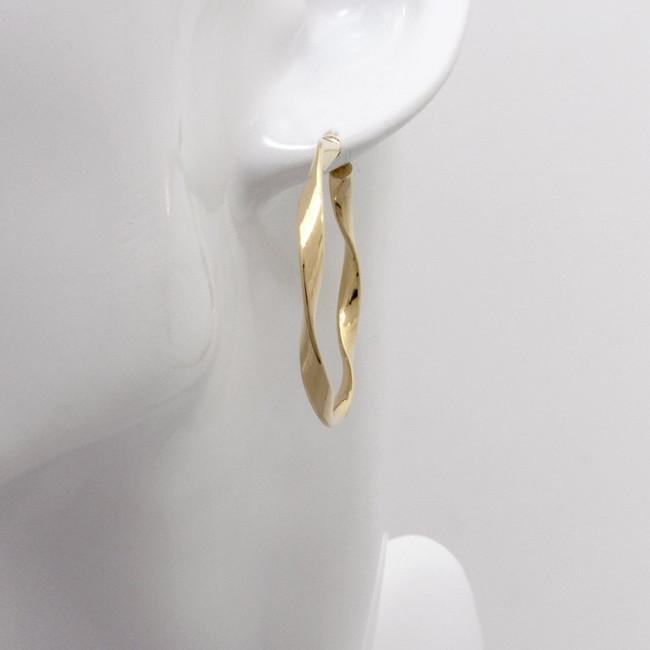 B091603) K18 YG ピアス UNOAERRE ウノアエレ B091603) K18 YG ピアス