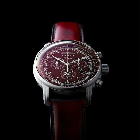日本限定 ツェッペリン メンズ 腕時計 100周年記念シリーズ クロノグラフアラーム 8680-5 スペアベルトブラック1本セット 正規品｜islandtribe｜05