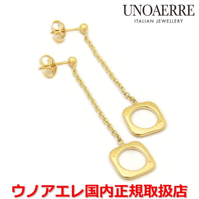 UNOAERRE（ウノアエレ） UNOAERRE K18イエローゴールド デザインピアス