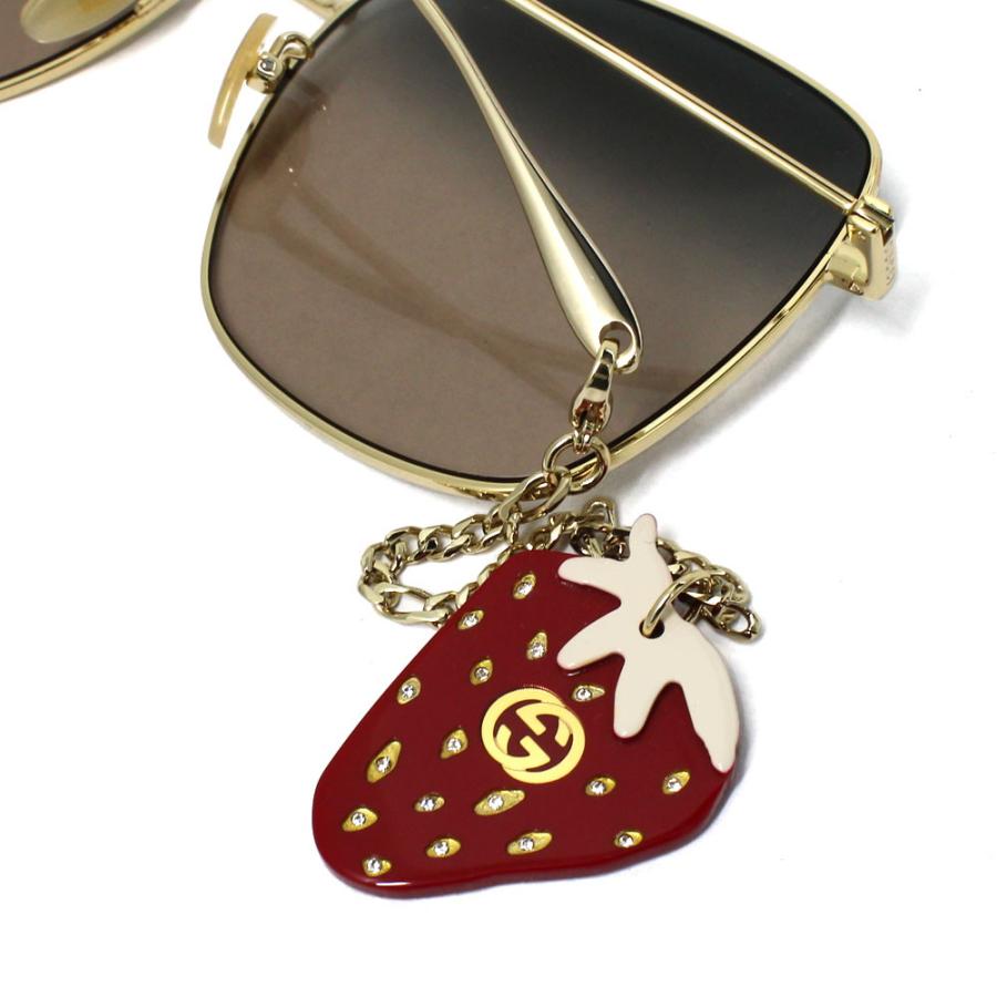 極美品！グッチ GUCCI サングラス　チェーン　インターロッキング チャーム付 GUCCI（グッチ） 国内正規品 GG1030SK-005 サングラス レディース