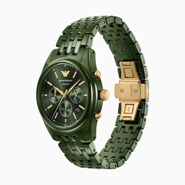 EMPORIO ARMANI 国内正規品 エンポリオ アルマーニ クロノグラフ