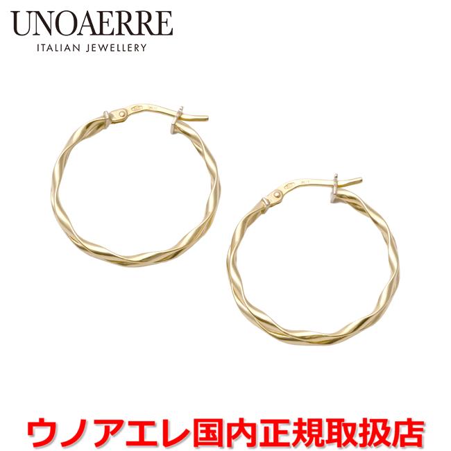 UNOAERRE（ウノアエレ） UNOAERRE K18イエローゴールド デザインフープ