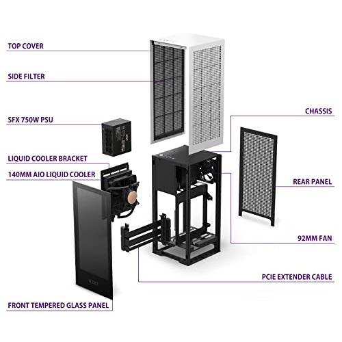 NZXT H1 Version2 PCケース コンパクト BLACK 電源、簡易水冷付属 CS