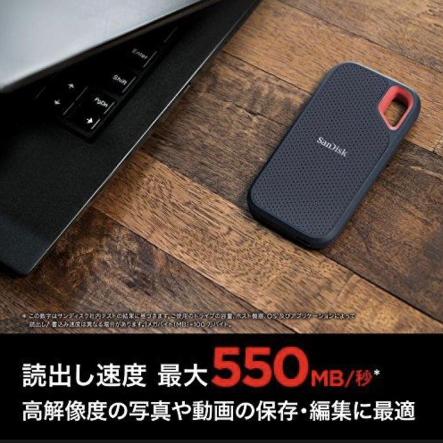 SanDisk ポータブルSSD 1TB PS4 メーカー動作確認済 USB3.1 Gen2 防滴