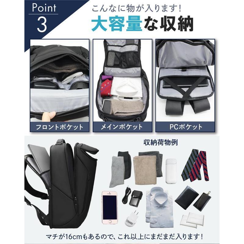 ビジネスリュック ブランド 人気 40代 ビジネスバッグ メンズ ビジネス リュック 大容量 防水 50代 A4 ビジネスバック 30L 通勤 通学 出張 薄型 YKK USB ギフト｜isohcorp｜09