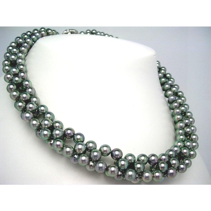 税込 アコヤ真珠 パール ネックレス 真珠 カジュアル フォーマル 入学式 卒業式 結婚式 編み上げ 6 0 6 5mm パールネックレス 真珠ネックレス レディースアクセサリー