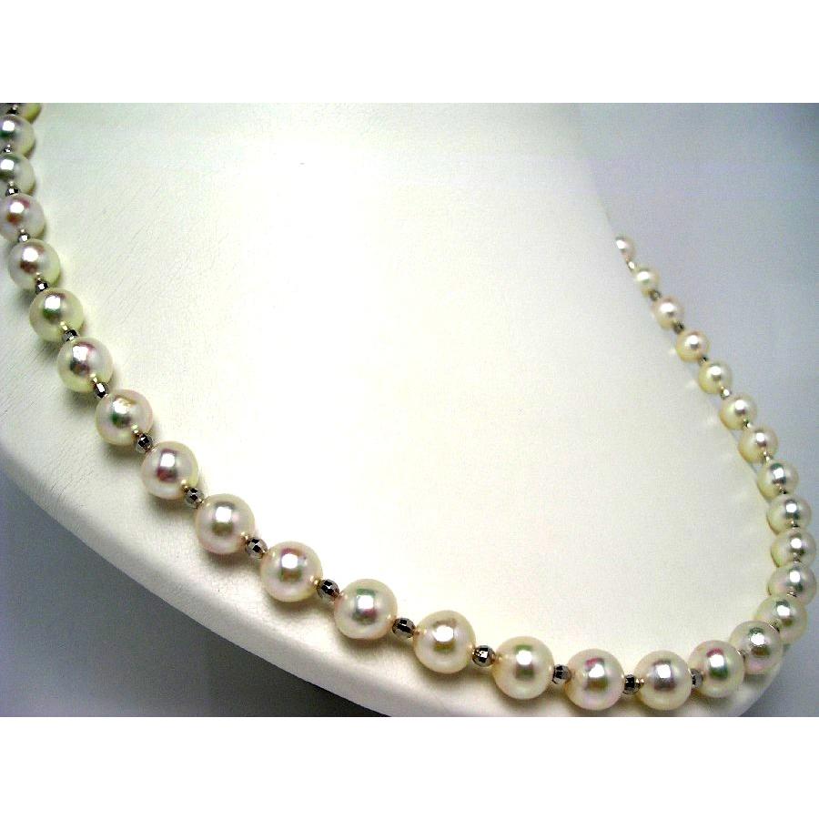 真珠 ネックレス パール アコヤ真珠 セミロング 真珠ネックレス パールネックレス 8.5-9mm 48367の画像
