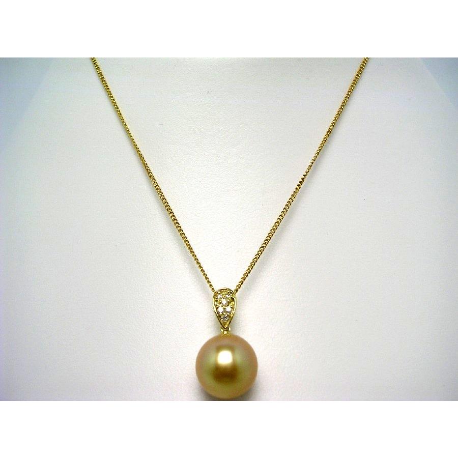 K18YG ゴールデンパール ペンダントトップ 真珠 12.6mm 【公式通販】