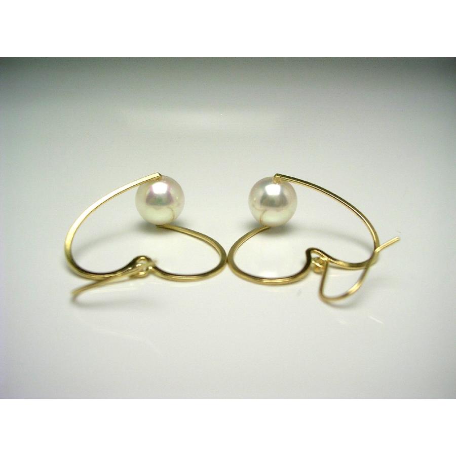 真珠 ピアス パール アコヤ真珠 フック 真珠ピアス パールピアス 6.8mm 