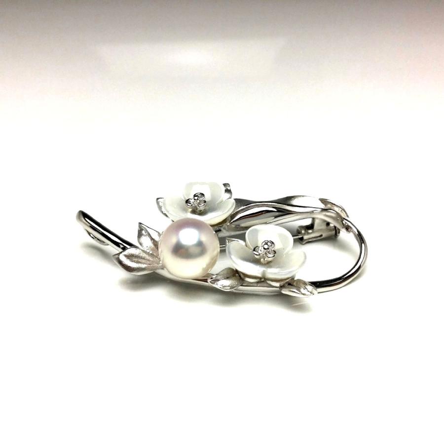 真珠 パール ブローチ あこや真珠 パールブローチ 6.5mm-7mm 7pcs