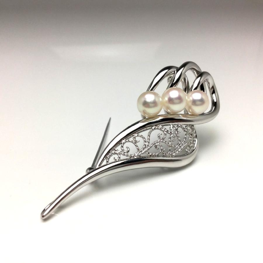 真珠 ブローチ パール アコヤ真珠 真珠ブローチ パールブローチ 7.0