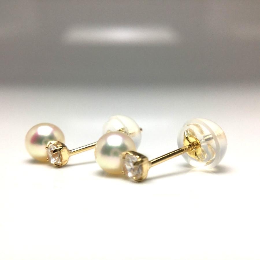真珠 ピアス パール アコヤ真珠 スタッド 真珠ピアス パールピアス 4.0 