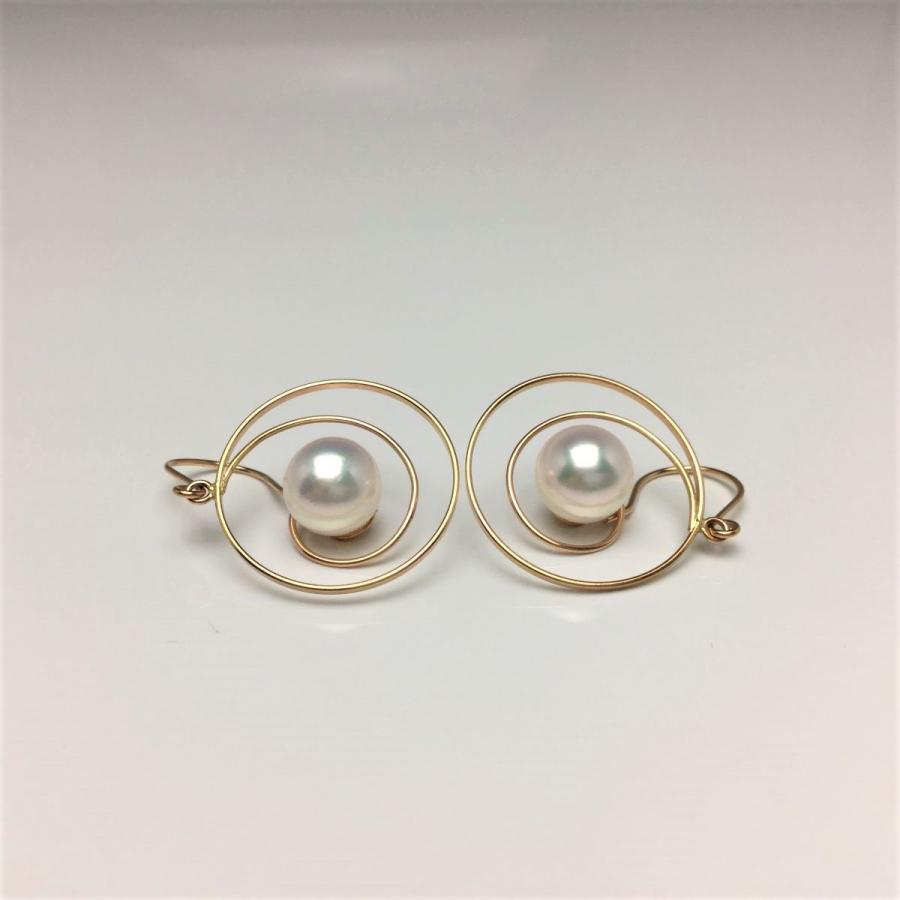 真珠 ピアス パール アコヤ真珠 フック 真珠ピアス パールピアス 7.8mm 