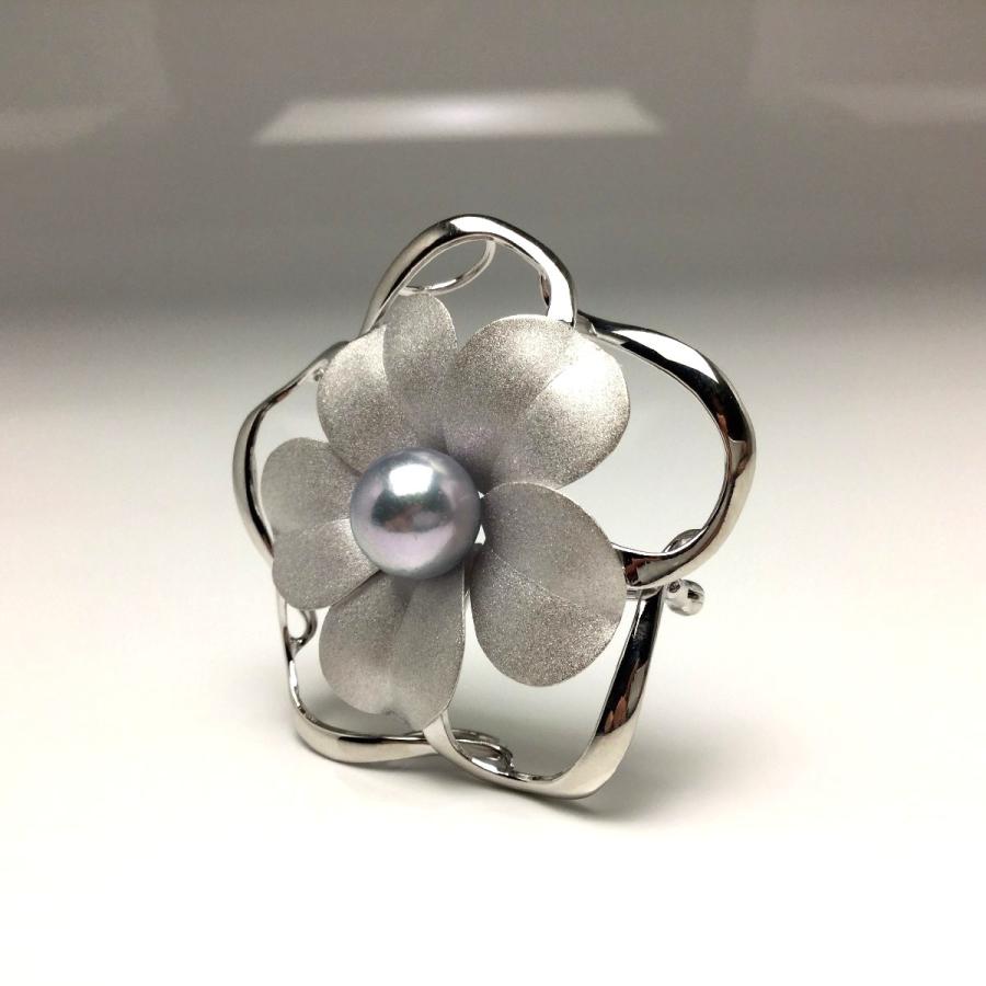 真珠 ブローチ パール アコヤ真珠 真珠ブローチ パールブローチ 9.3mm