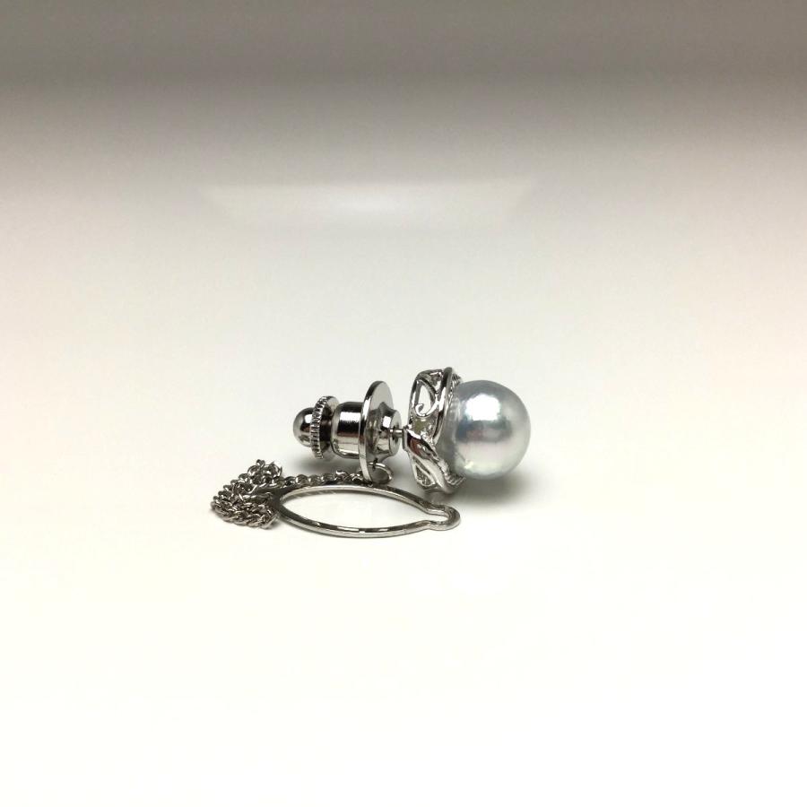 Isowa Pearl 真珠 ネクタイピン パール アコヤ真珠 9.3mm シルバー