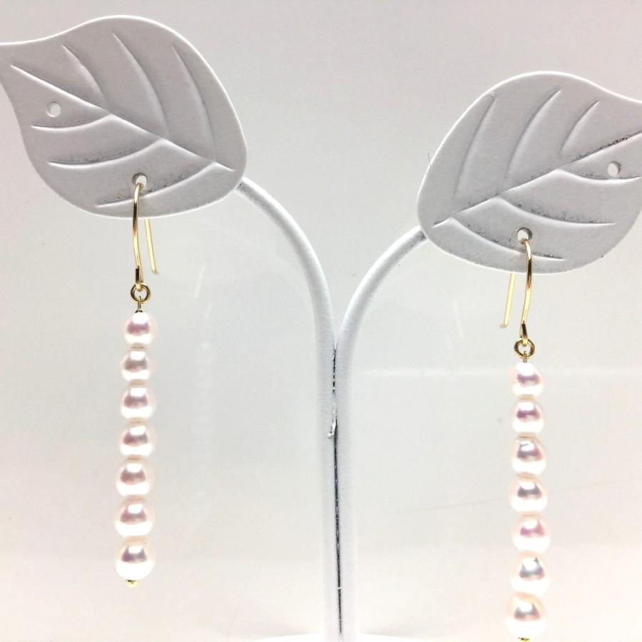 真珠 ピアス パール アコヤ真珠 フック 真珠ピアス パールピアス 3.5