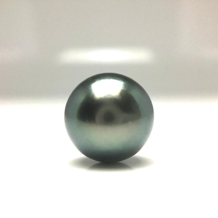 真珠 ネクタイピン パール 黒蝶真珠 9.67mm Pt900 プラチナ 針