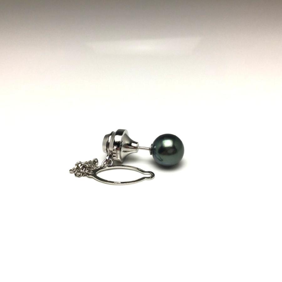 激安通販新作 結婚式 卒業式 入学式 プレゼント フォーマル 真珠 ネクタイピン パール 黒蝶真珠 9 95mm Pt900 プラチナ 針 メンズアクセサリー Headshotsbar Com