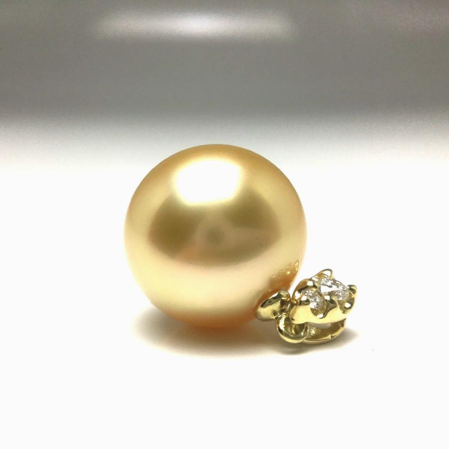 パールペンダントトップ K18 D0.25ct 真珠 アクセサリー 真珠 ペンダントトップ パール 白蝶真珠 真珠ペンダント パール