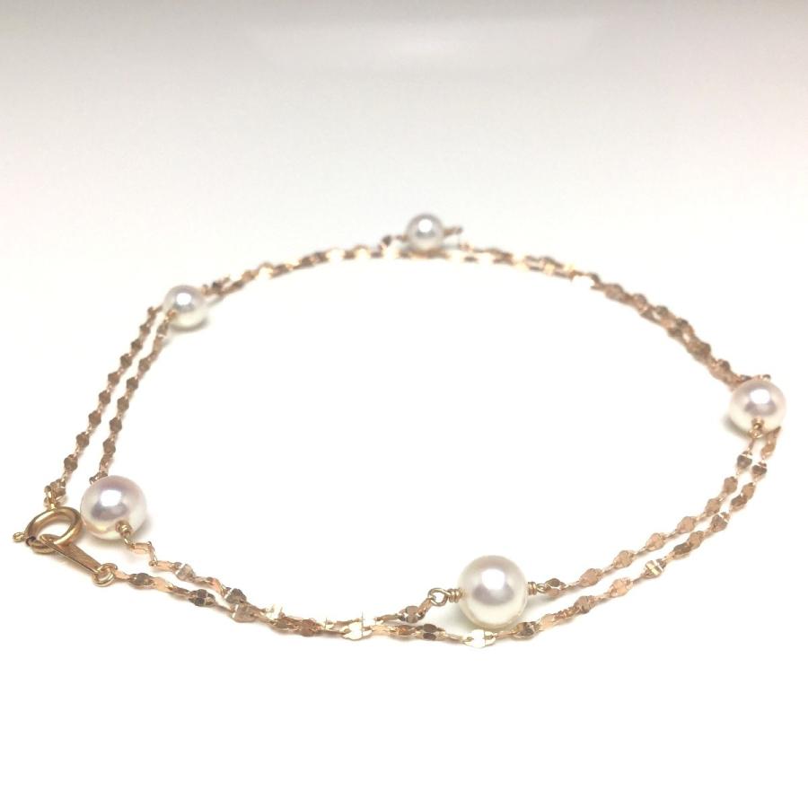 N394アコヤ真珠 SVパールネックレス 5.0～6.0㎜ 本真珠 国産あこや Seashore 宇和島あこや真珠 ネックレス 真珠 5粒 ステーション