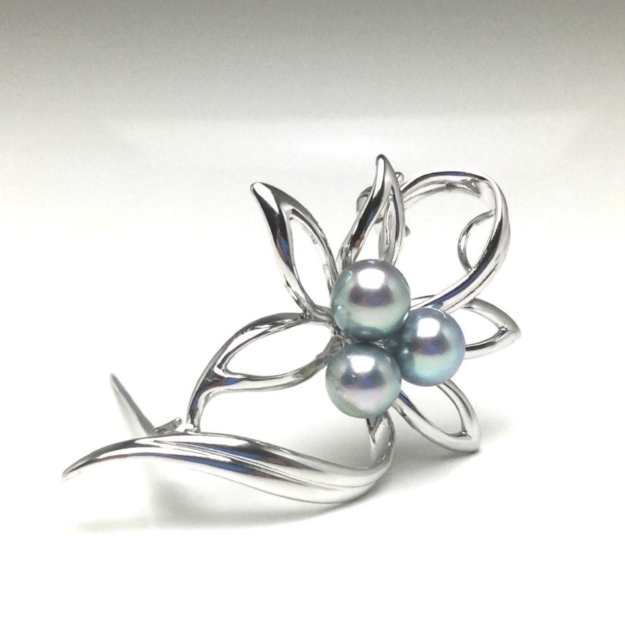 真珠 ブローチ パール アコヤ真珠 真珠ブローチ パールブローチ