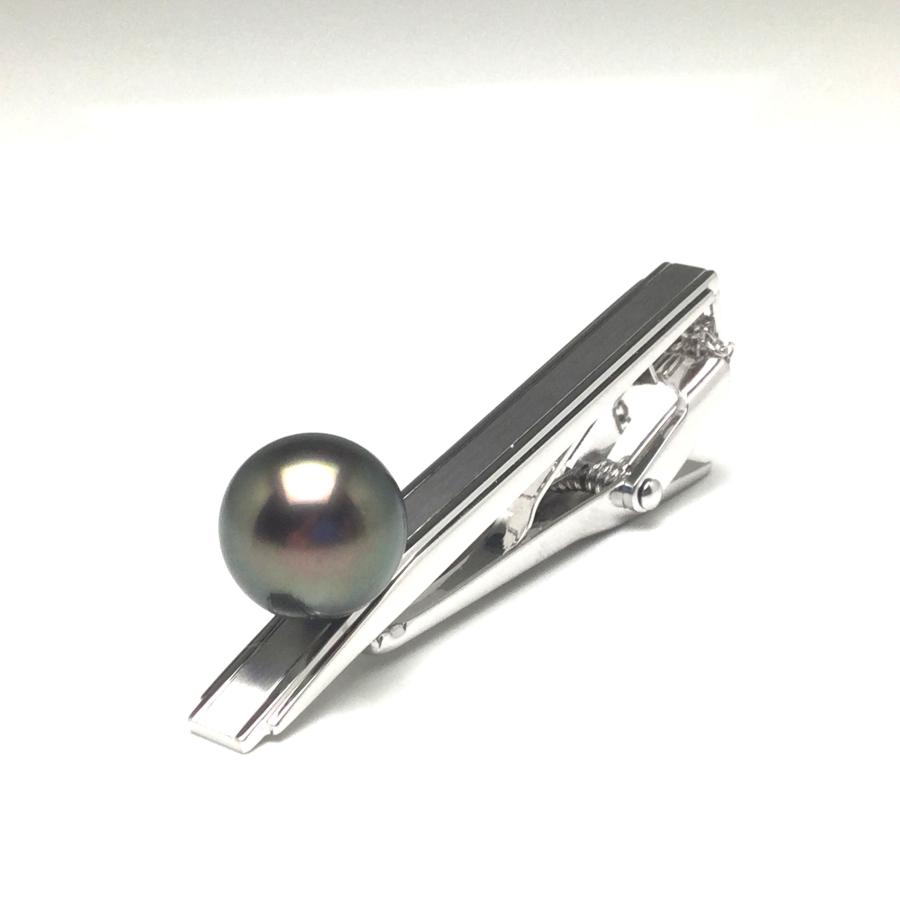 真珠 ネクタイピン パール 黒蝶真珠 10.9mm シルバー 73197 真珠 ネクタイピン パール 黒蝶真珠 10.9mm シルバー 73197