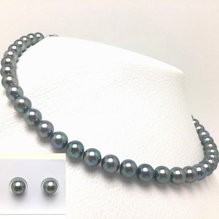 真珠 ネックレス パール アコヤ真珠 イヤリング or ピアス セット 真珠