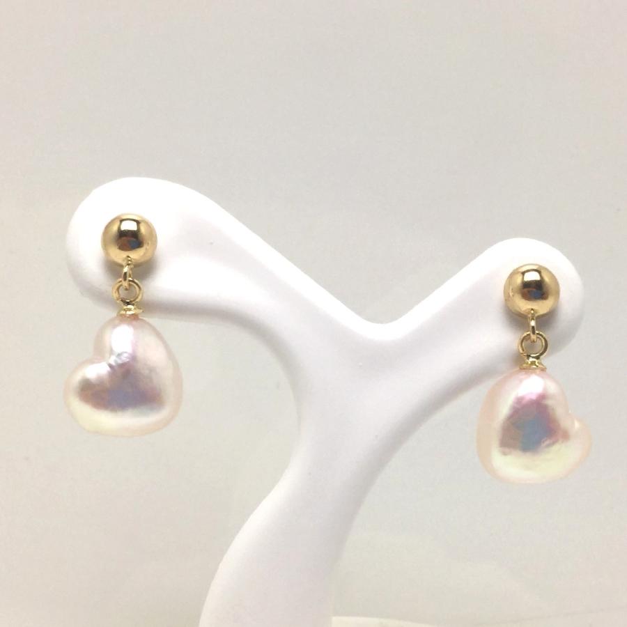 真珠 ピアス パール アコヤ真珠 スタッド 真珠ピアス パールピアス 8.5mm K18 イエローゴールド 73655の画像