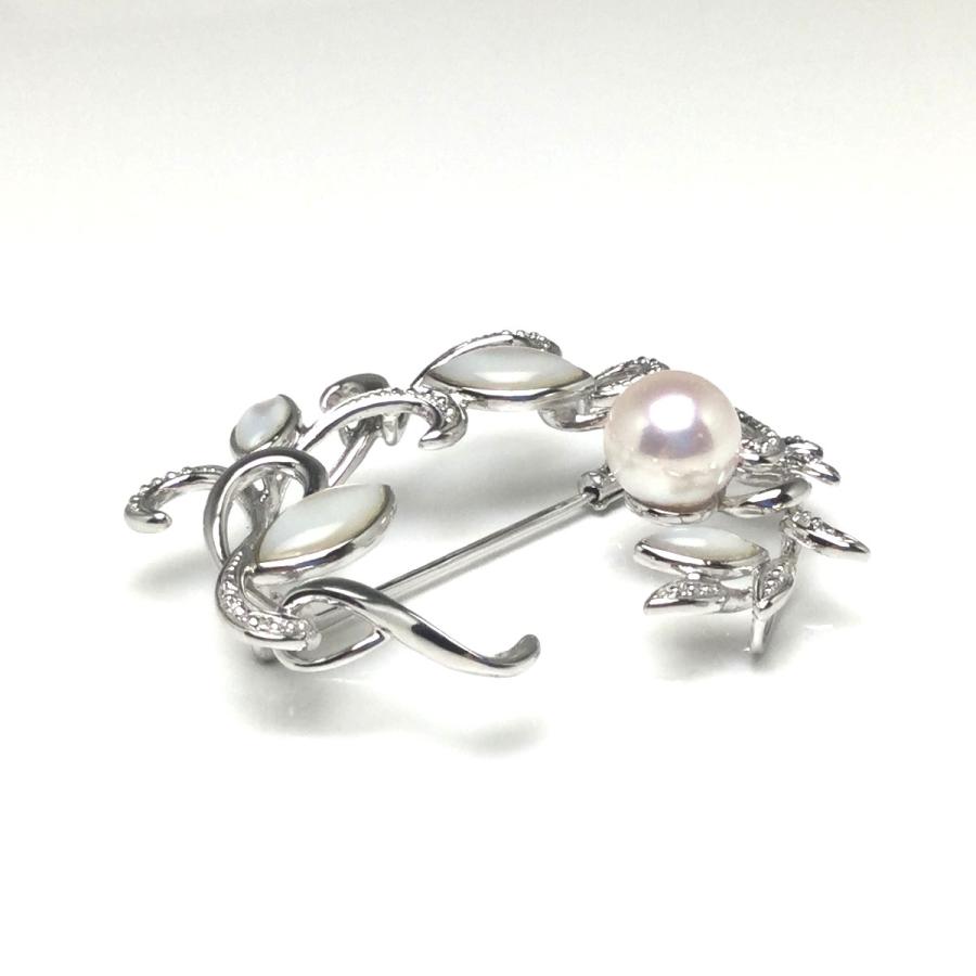パールブローチ 真珠 ブローチ パール アコヤ真珠 真珠ブローチ パールブローチ 9.3mm