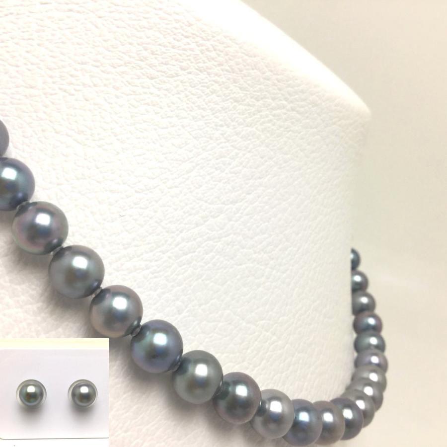 真珠 ネックレス パール アコヤ真珠 イヤリング or ピアス セット 真珠