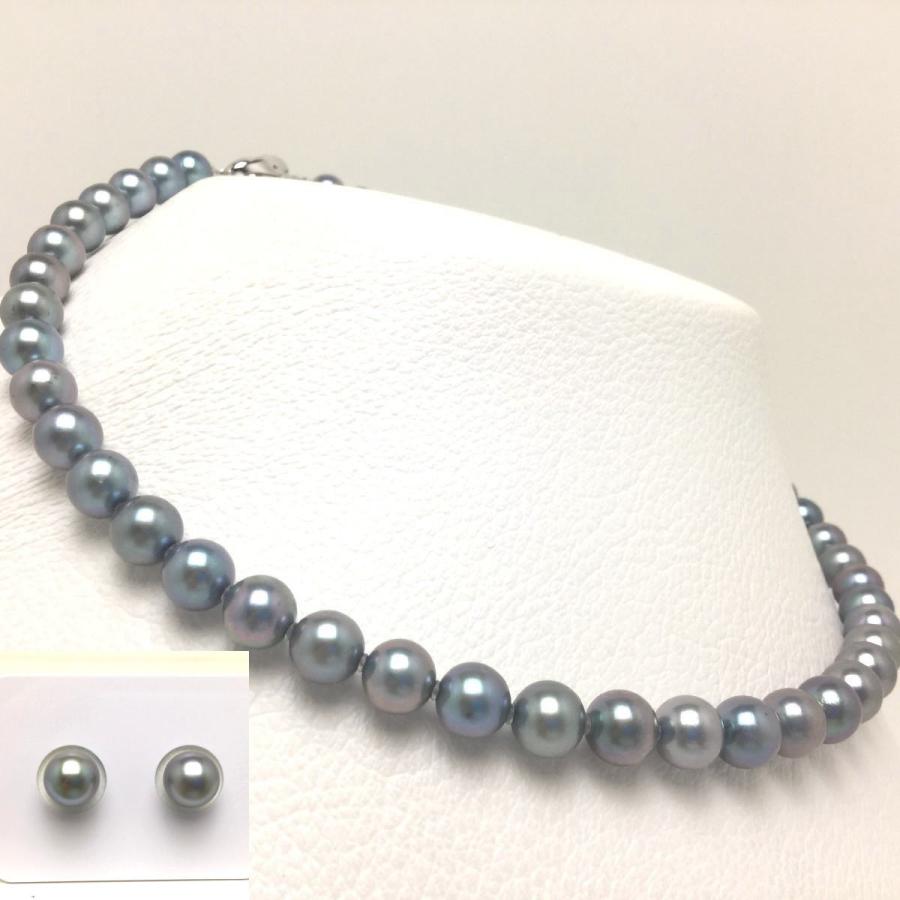 真珠 ネックレス パール アコヤ真珠 イヤリング or ピアス セット 真珠