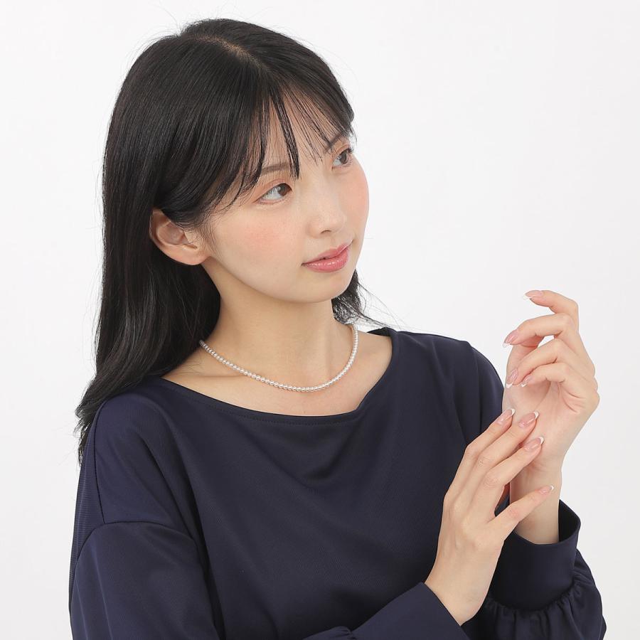 真珠 ネックレス パール 鑑別 アコヤ真珠 真珠ネックレス パールネックレス 3.5-4.0mm 79219の画像
