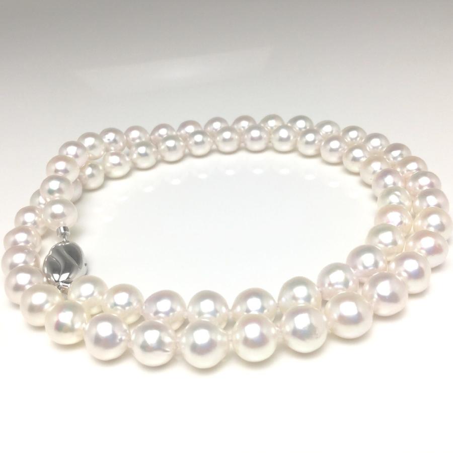 真珠 ネックレス パール アコヤ真珠 セミロング 真珠ネックレス パールネックレス 8.5-9.0mm 79273の画像