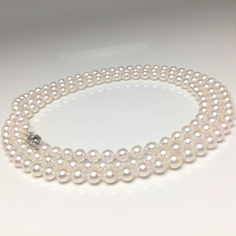 真珠 ネックレス パール アコヤ真珠 ロング 真珠ネックレス パールネックレス 6.5-7.0mm 79282の画像