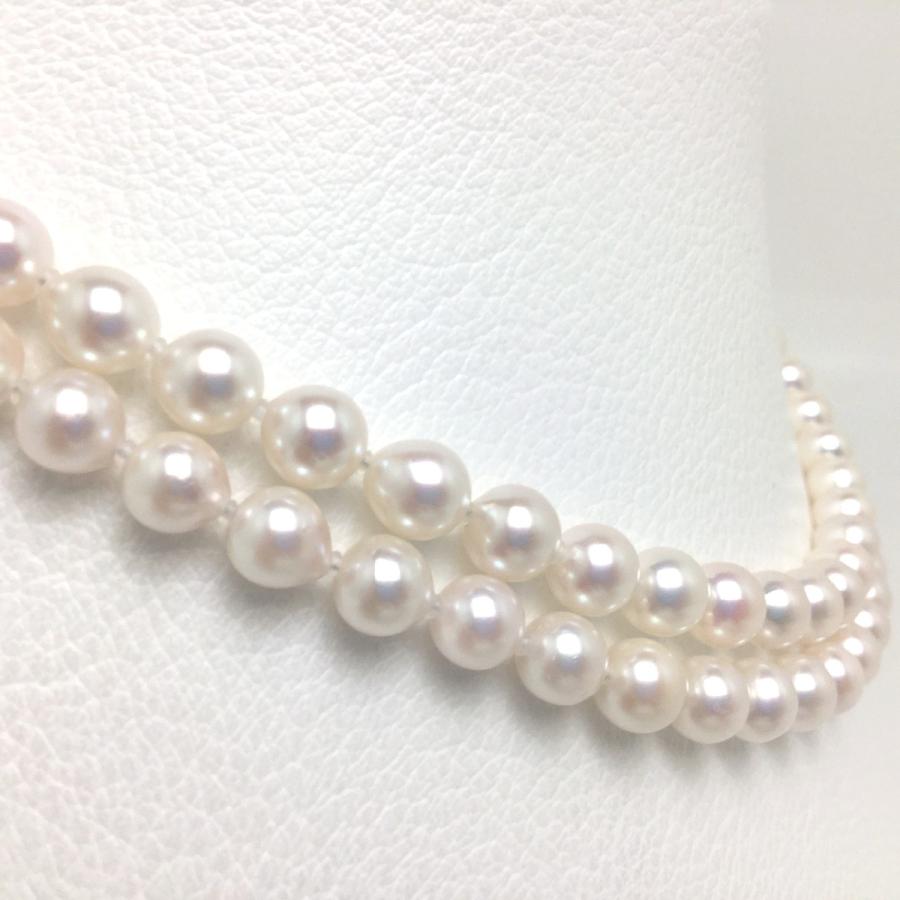 真珠 ネックレス パール アコヤ真珠 ロング 真珠ネックレス パールネックレス 6.5-7.0mm 79282の画像