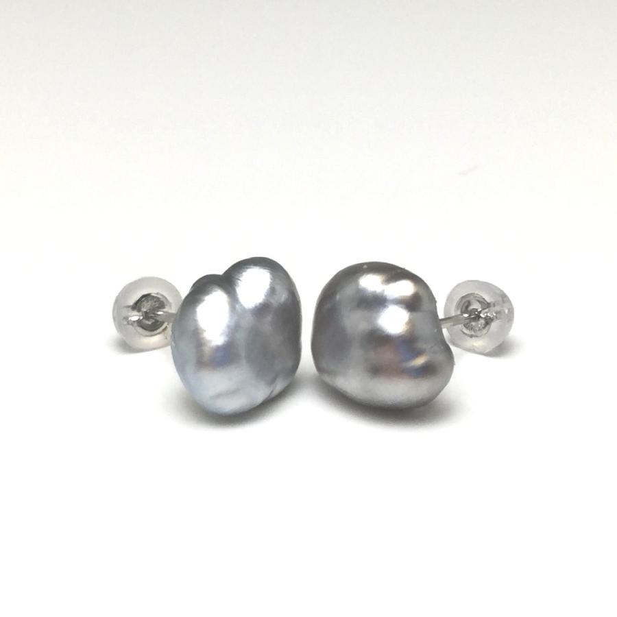 真珠 ピアス パール 黒蝶ケシ真珠 スタッド 真珠ピアス パールピアス 