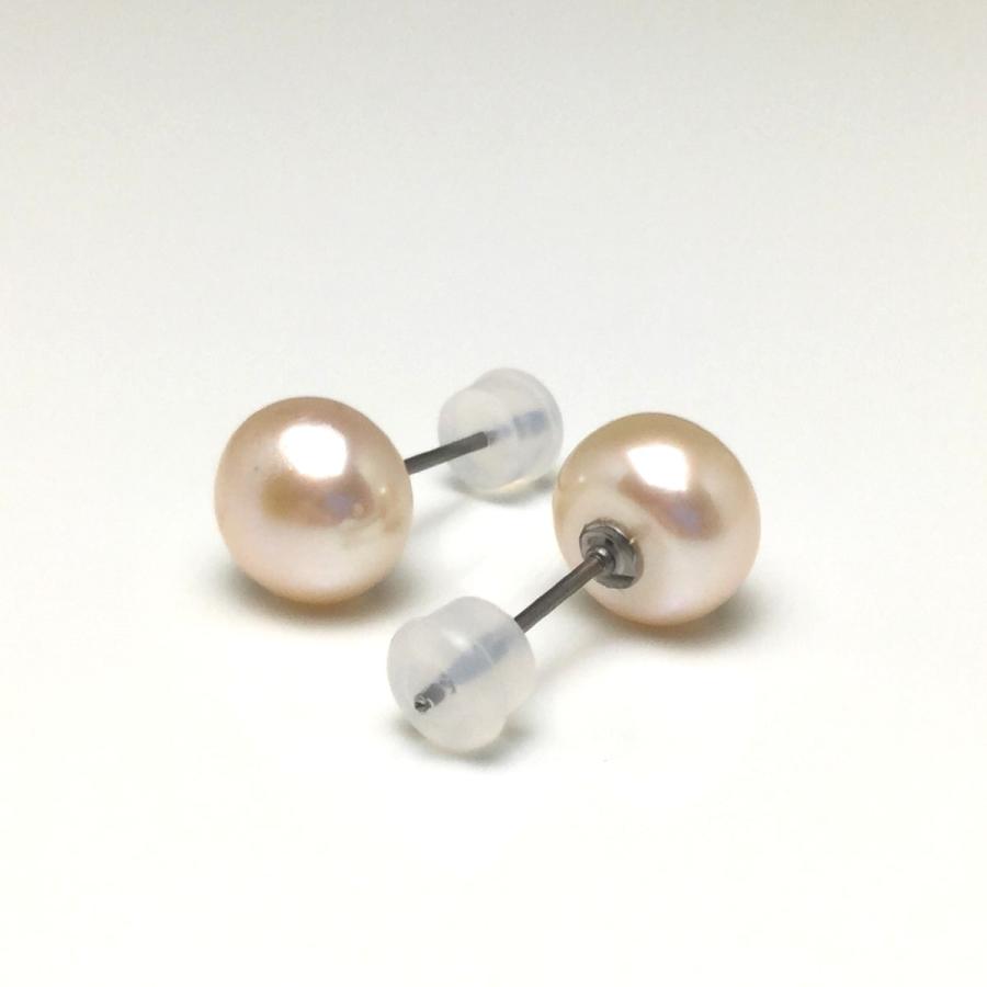 真珠 ピアス パール 淡水真珠 スタッド 真珠ピアス パールピアス 8.5