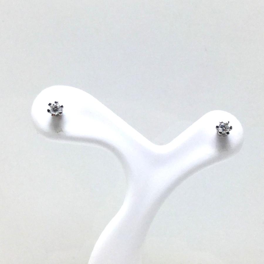 真珠 ピアス パール アコヤ真珠 スタッド 真珠ピアス パールピアス 8.3mm K18 ホワイトゴールド ダイヤモンド 0.06ct 79780の画像