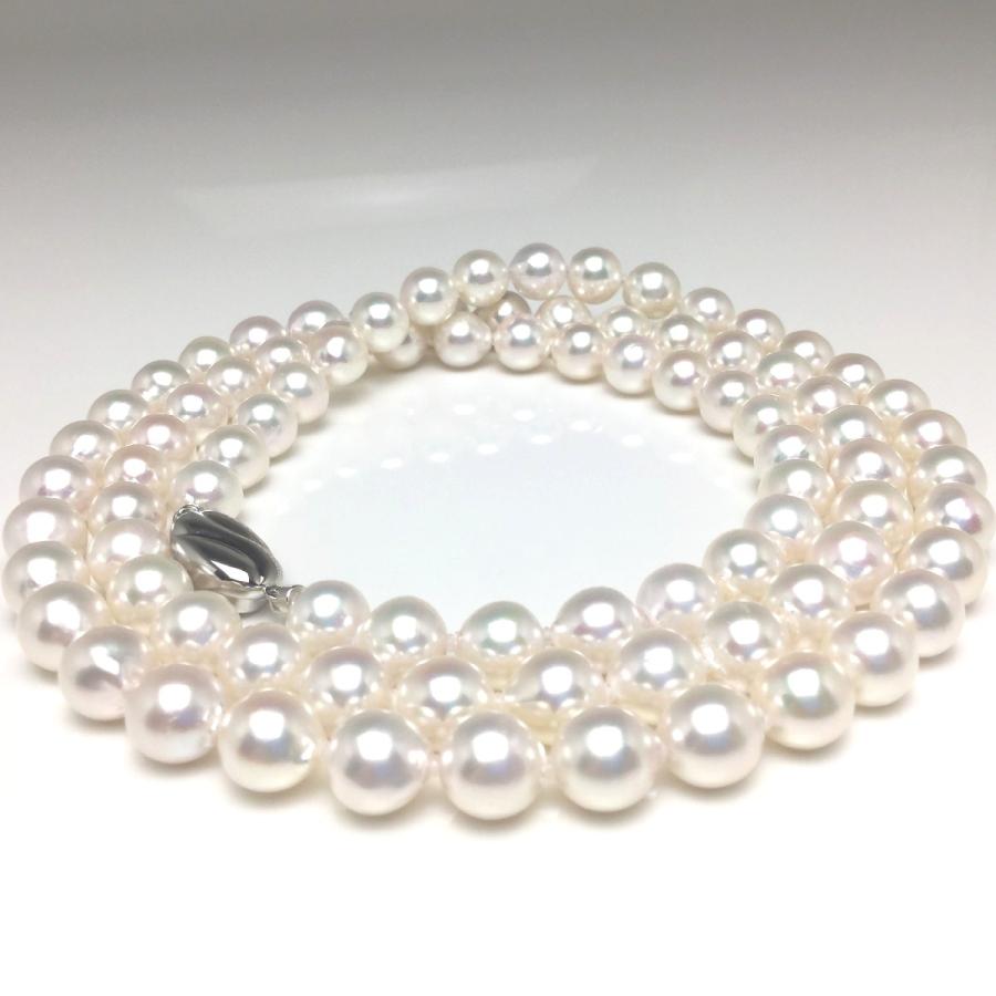 真珠 ネックレス パール アコヤ真珠 セミロング 真珠ネックレス パールネックレス 8.5-9.0mm 79827の画像