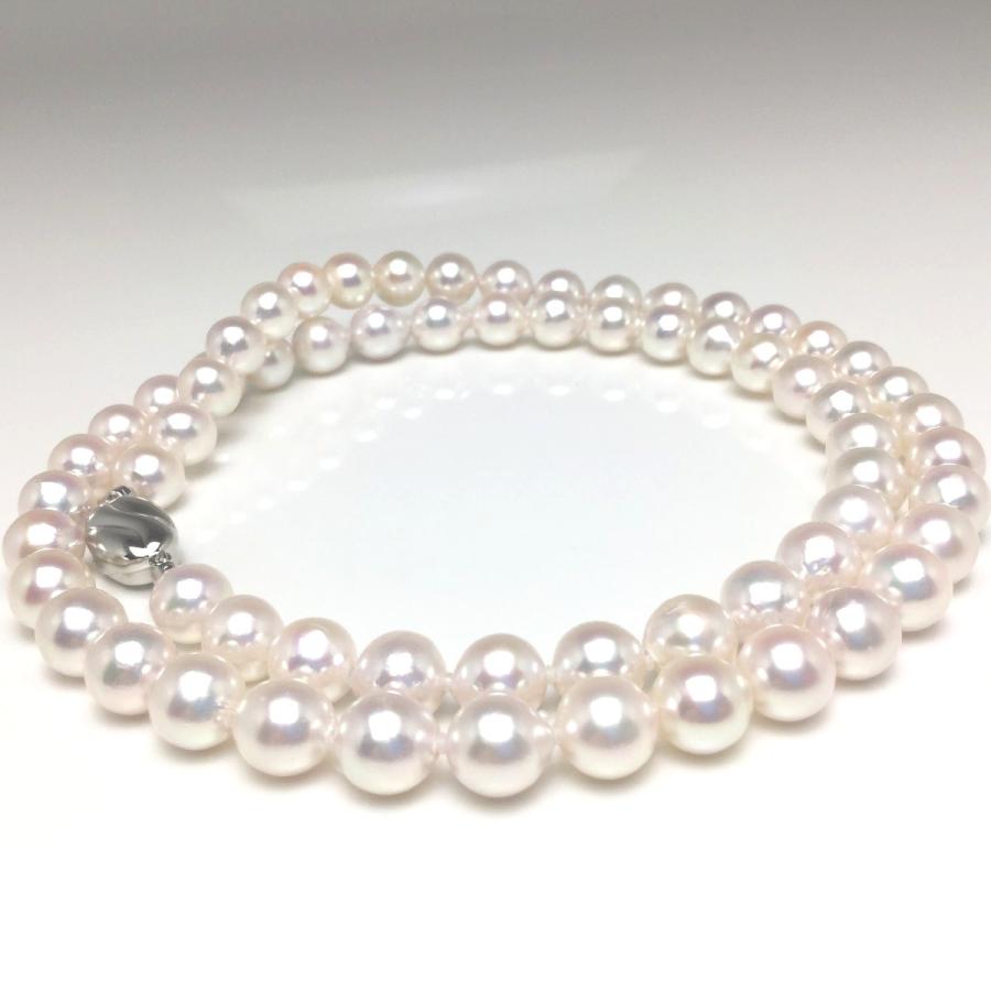 真珠 ネックレス パール アコヤ真珠 セミロング 真珠ネックレス パールネックレス 8.5-9.0mm 79829の画像