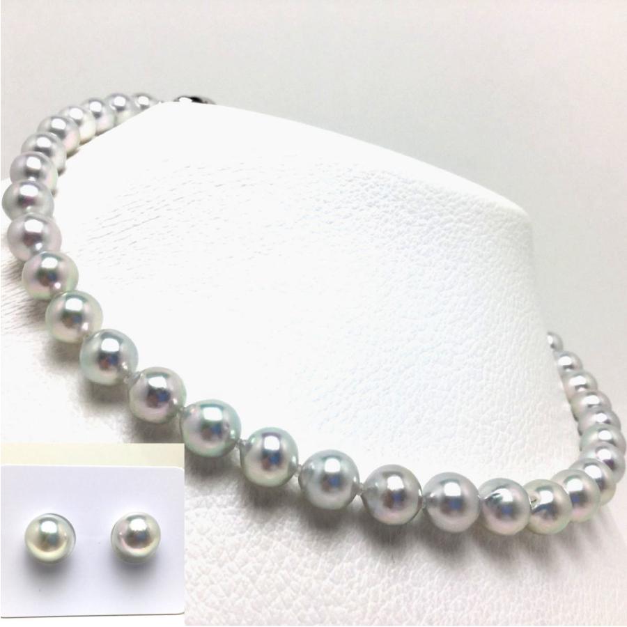 真珠 ネックレス パール ナチュラルカラー アコヤ真珠 真珠ネックレス パールネックレス 8.5-9.0mm 79998の画像