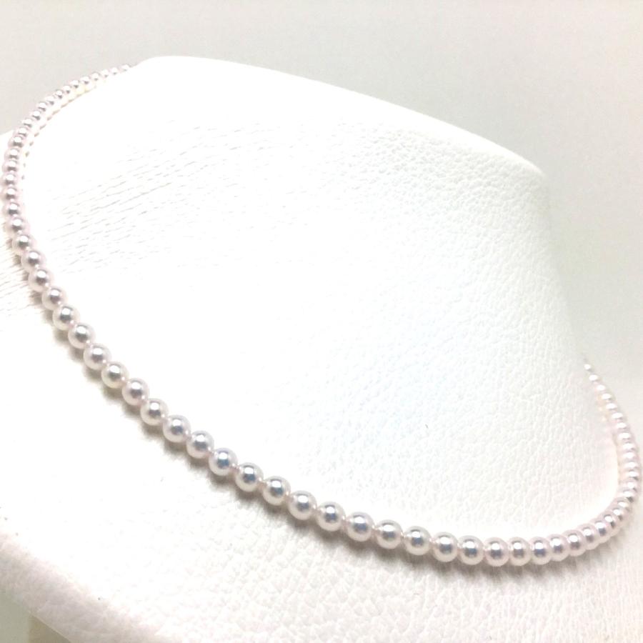 真珠 ネックレス パール 鑑別 アコヤ真珠 真珠ネックレス パールネックレス 3.5-4.0mm 80025の画像