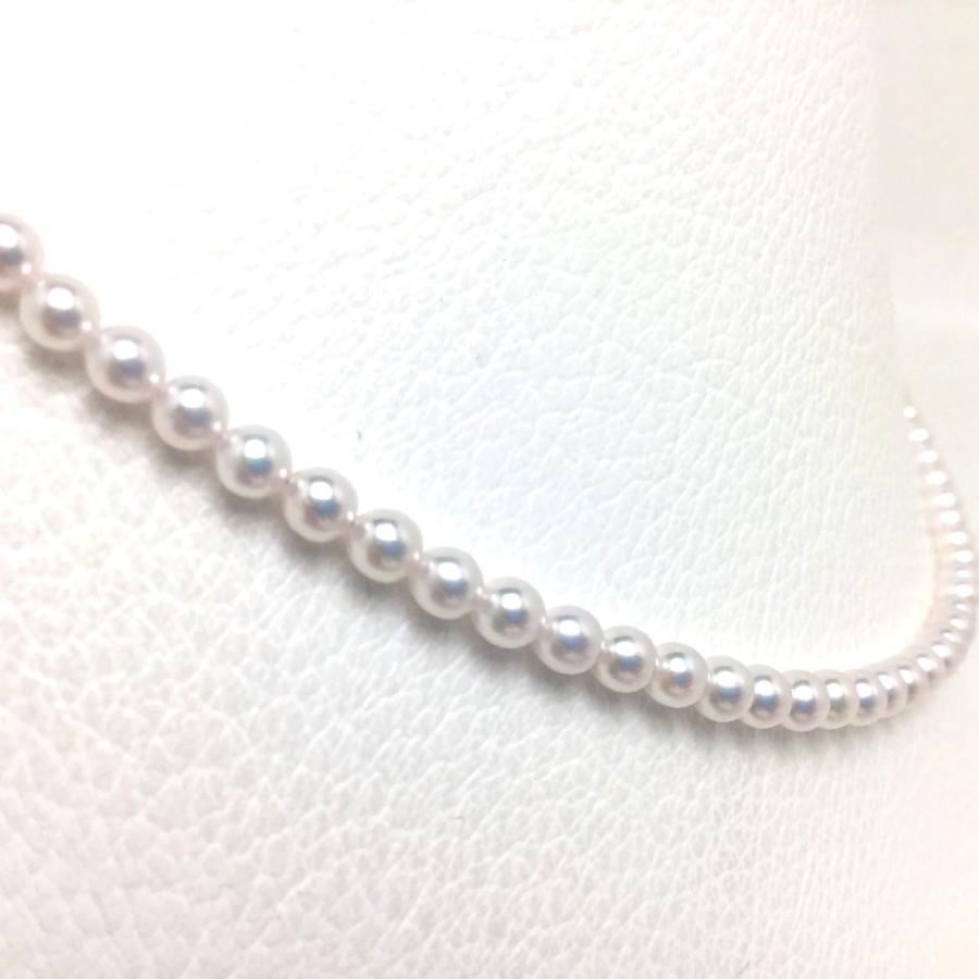 真珠 ネックレス パール 鑑別 アコヤ真珠 真珠ネックレス パールネックレス 3.5-4.0mm 80025の画像
