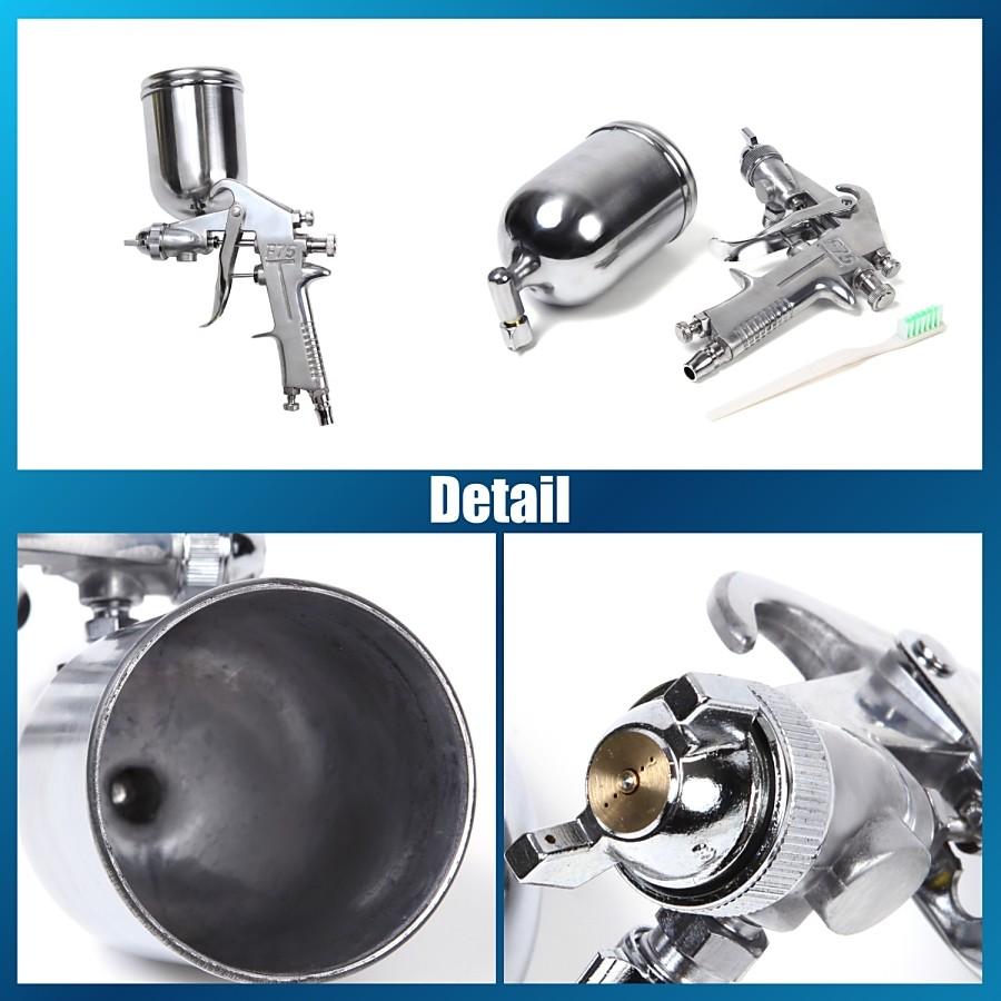 F75重力式エアースプレーガン 口径1.5mmグリップタイプ 400cc 吹出量