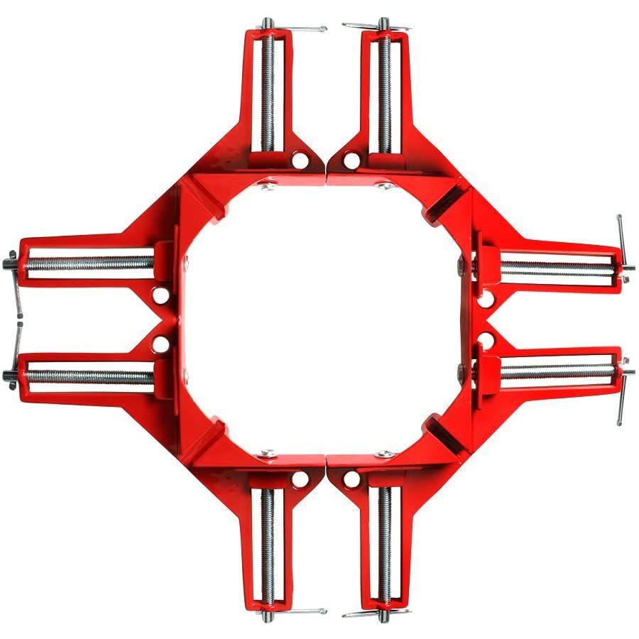コーナークランプ 4個セット 90℃  DIY 定規 工具 万能 直角クランプ 90度 測定 の商品画像