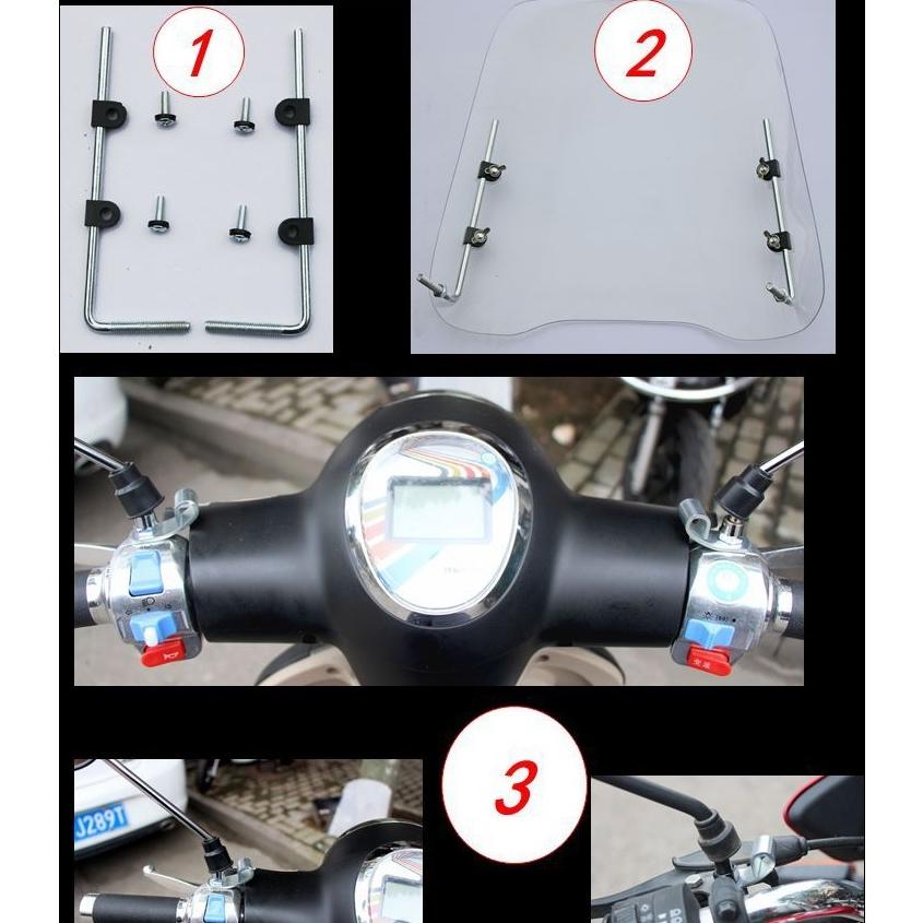 バイク 風防 スクリーン 厚さ3mm ウインドスクリーン 汎用 原付
