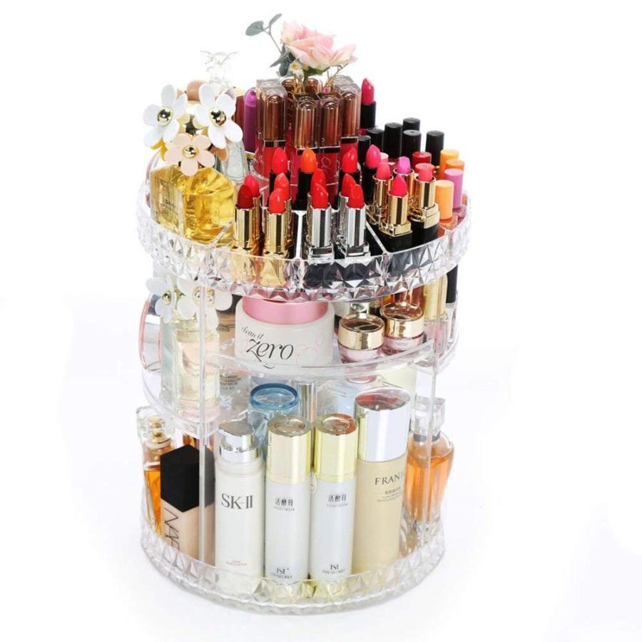送料690円 コスメボックス タワー型メイクボックス ケース 360度