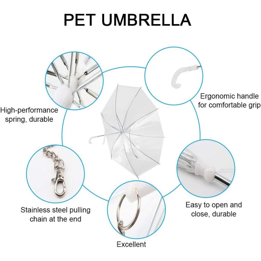 送料690円 ペット 傘 リード付き お散歩用傘 犬 小型犬 ペット用